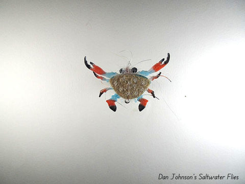 Mandaclawrian Floating Crab - White Tan Blue CB1356