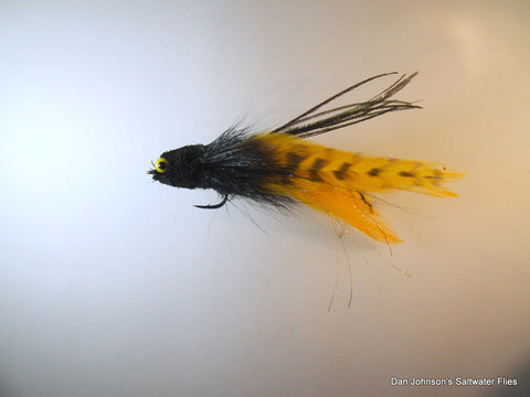 Flat Nose Andino Deceiver - Black Yellow Grizzly, Hackle  IF946