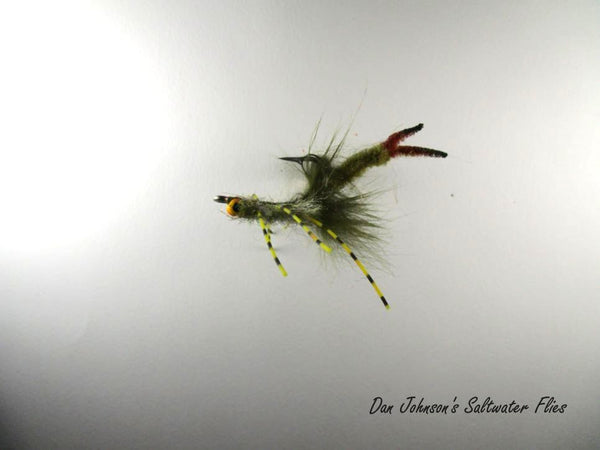 Strong Arm  Raghead Crab - Olive, Yellow Barred Legs CB1173A