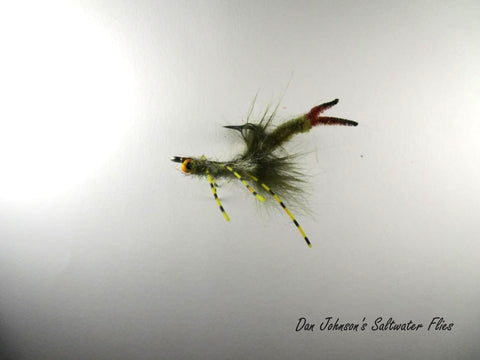 Strong Arm  Raghead Crab - Olive, Yellow Barred Legs CB1173A