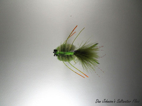 Striper Green Crab - Olive Orange Legs  CB1186J