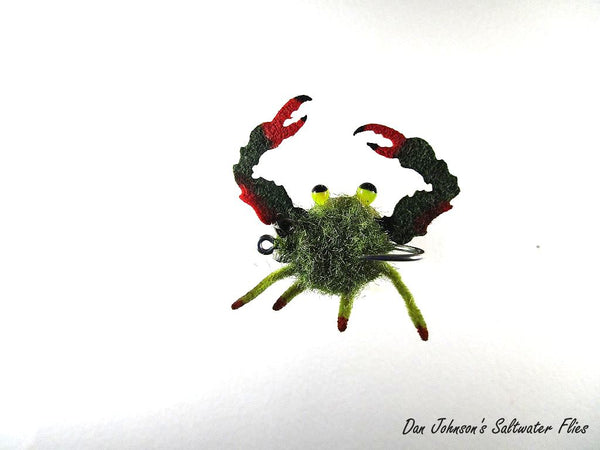 Clawed Raghead Crab - Olive w/ Yellow Eyes  CB1203