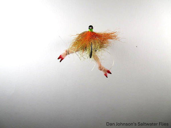 Floating Crab - Tan Orange, Red Claw - CB1324