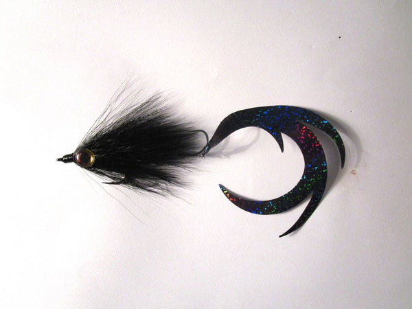 Paulo's Payara Fly - Black  Holo Black Dragon Tail IF331