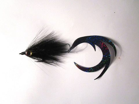Paulo's Payara Fly - Black  Holo Black Dragon Tail IF331