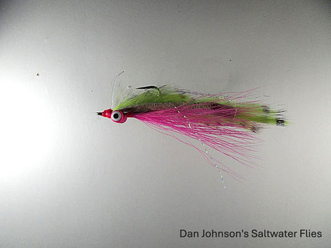 Bunny Clouser - Barred Chartreuse Hot Pink IN1626