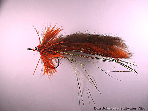 Double Bunny Pike Fly - Barred Brown Rusty Orange  WW1810