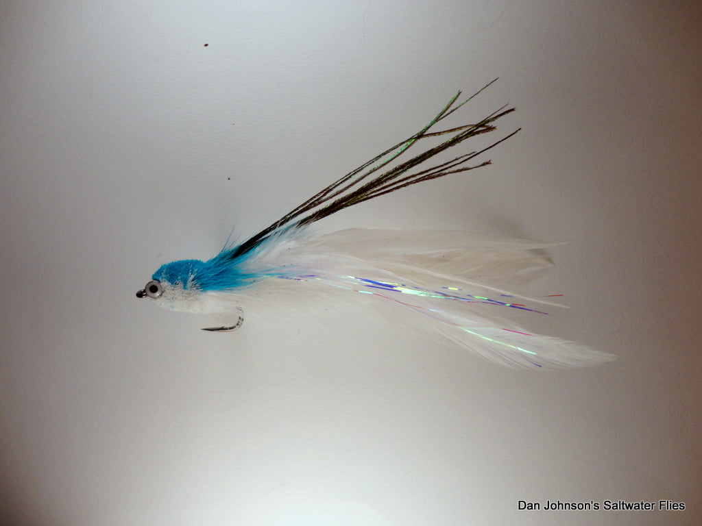 Flat Nose Andino Deceiver - Blue White, Hackle AD053