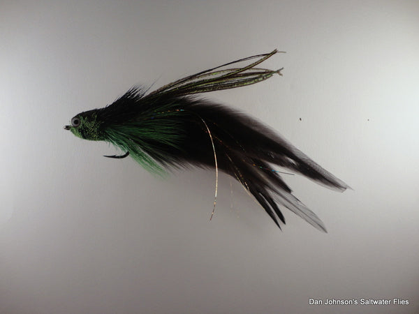 Flat Nose Andino Deceiver - Green Black, Hackle  AD209