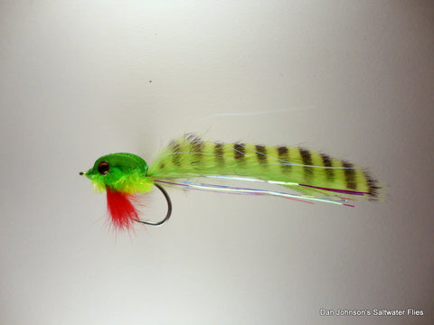 KC Tarpon Slider Chartreuse Barred Chartreuse - BTP42