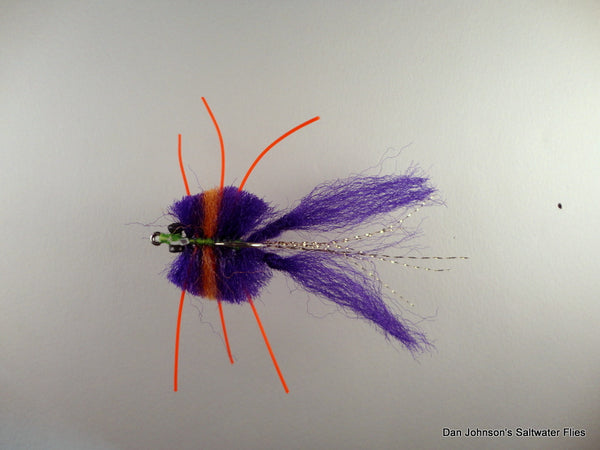 Knotted Leg Fiber Crab - Purple Orange  CB036