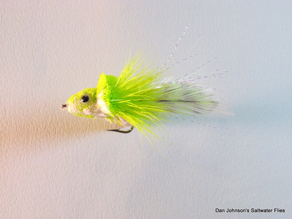 Deerhair Diver - Chartreuse White GS014D