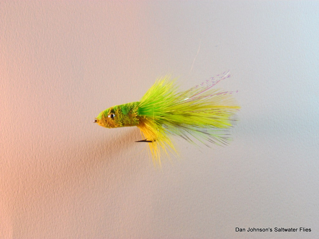 Deerhair Slider- Chartreuse Yellow   GS010C