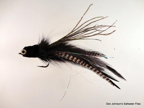 Flat Nose Andino Deceiver - Black Grizzly, Hackle  IF188