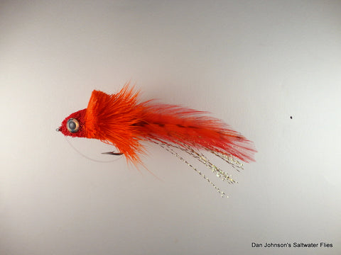 Deer Hair Diver - Red Orange