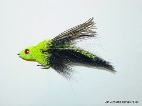 Andino Deceiver - Chartreuse Grizzly Black, Hackle  IF008GR