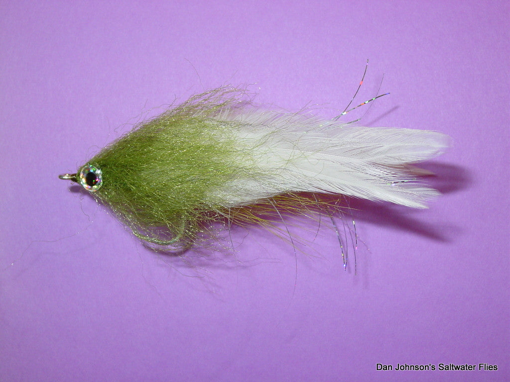 Brush Fly - Olive White- Hackle  IF067