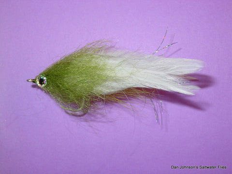 Brush Fly - Olive White- Hackle  IF067