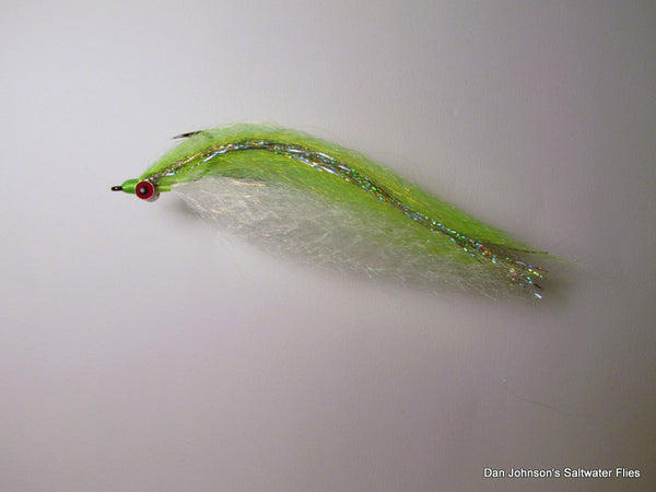 Mega Clouser - Chartreuse Silver White  IF069E