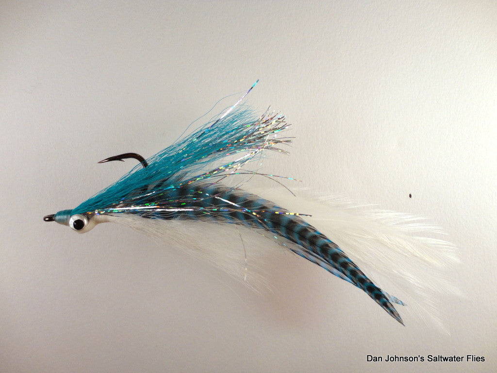 Peacock Bass DeClouser - Baby Blue White IF118
