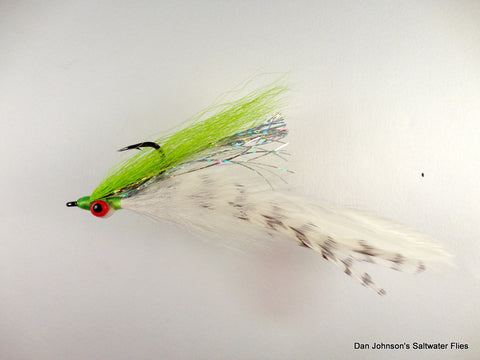 Peacock Bass DeClouser - Chartreuse White IF120
