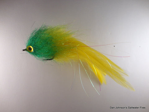 Brush Fly - Chartreuse Green Yellow - Hackle  IF280