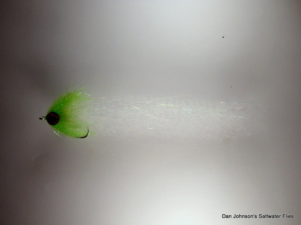 Brush Fly - Chartreuse White - Synthetic  IF207A