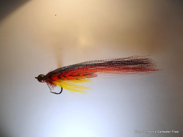 Puck's Not-So-Baby Peacock Streamer - Red Yellow -  IF312D