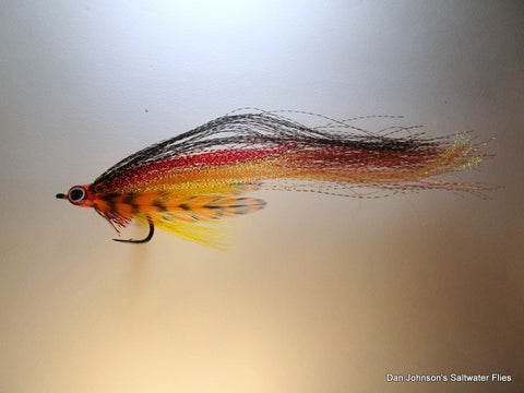 Puck's Not-So-Baby Peacock Streamer - Red Orange  IF302D