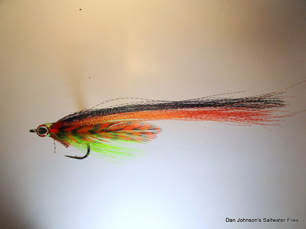 Puck's Not-So-Baby Peacock Streamer - Orange Black -  IF316A