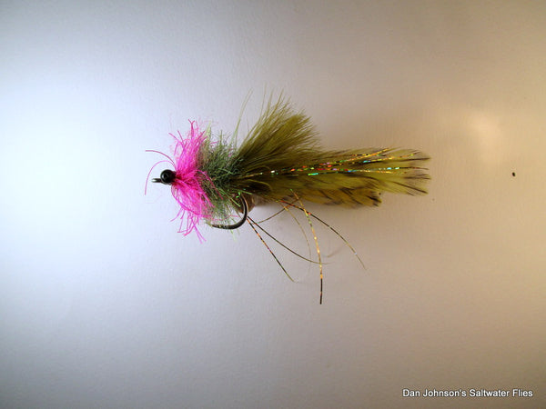 Laid Up Tarpon Fly - Hot Pink Olive TP213F