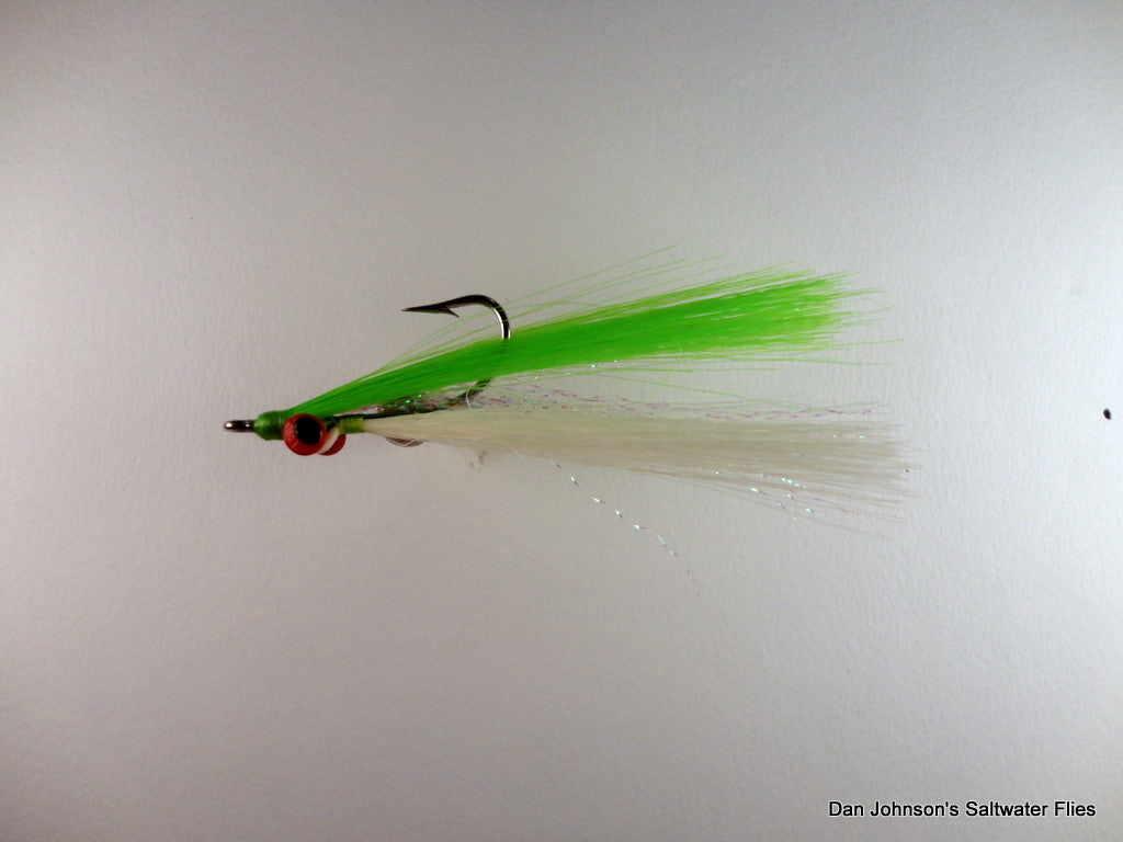 Clouser Minnow - Synthetic Chartreuse White  IN067SYN