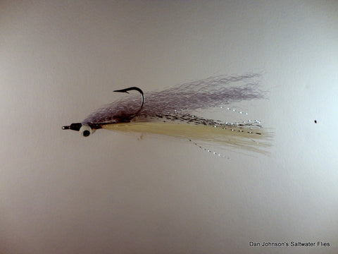 Clouser Minnow - Synthetic Gray White  IN070SYN