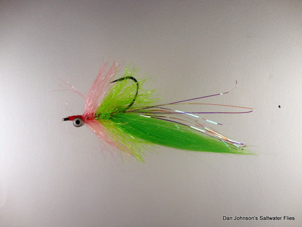 Willy the Pimp - Hot Pink Chartreuse Krystal Hackle IN176
